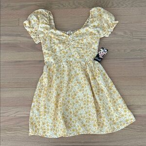 Blush Yellow Floral Dress